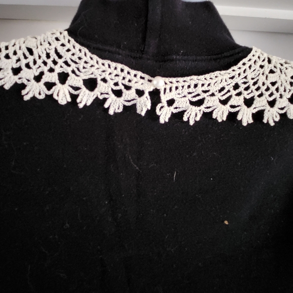 VINTAGE Handmade Crochet Lace Dress Collar - Picture 11 of 12